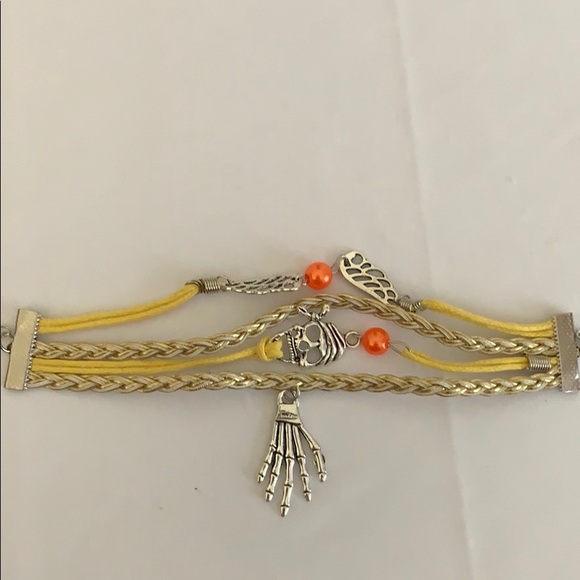 Skull and Skeleton Hand Bracelet - Picture 2 of 2